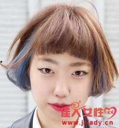 短发挑染发型图片,演绎时尚新潮流